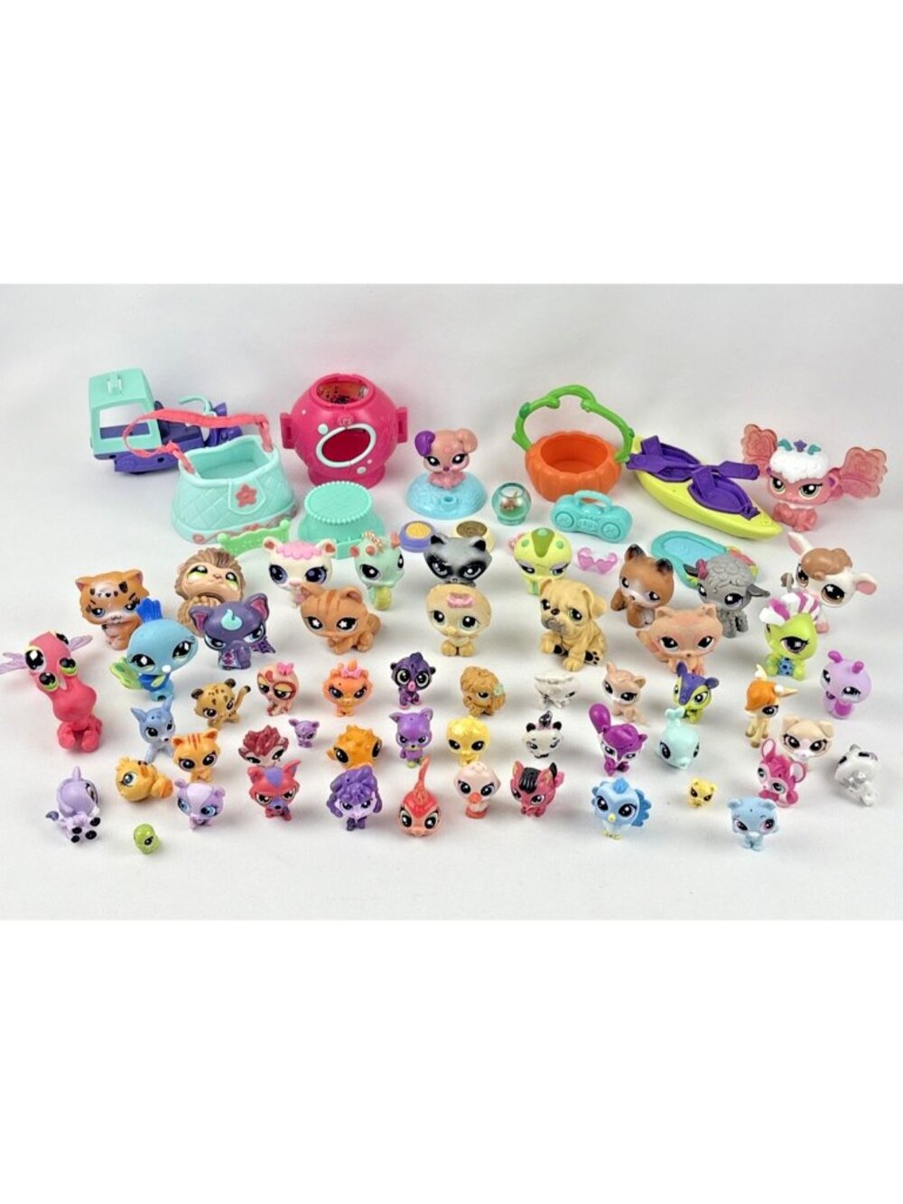 Huge Littlest Pet Shop LPS Regular And Mini Animals Accessories